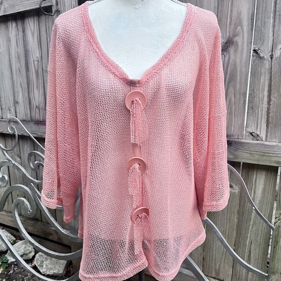 Simply Noelle Peach Mesh Top for Ladies; Size Large/XL - Picture 7 of 10